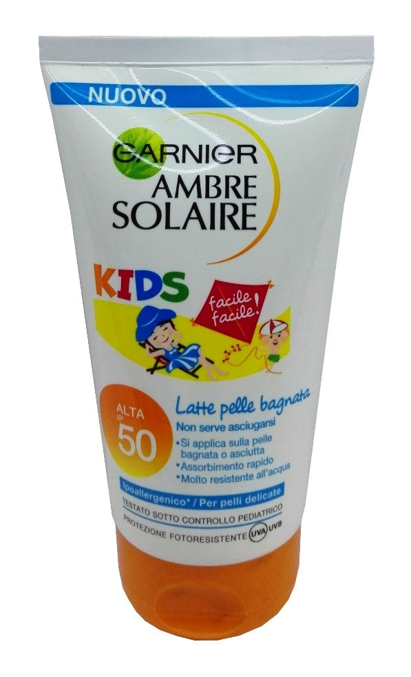 Garnier Ambre Solaire Bambini FP. 50 Latte Pelle Bagnata 150 ML