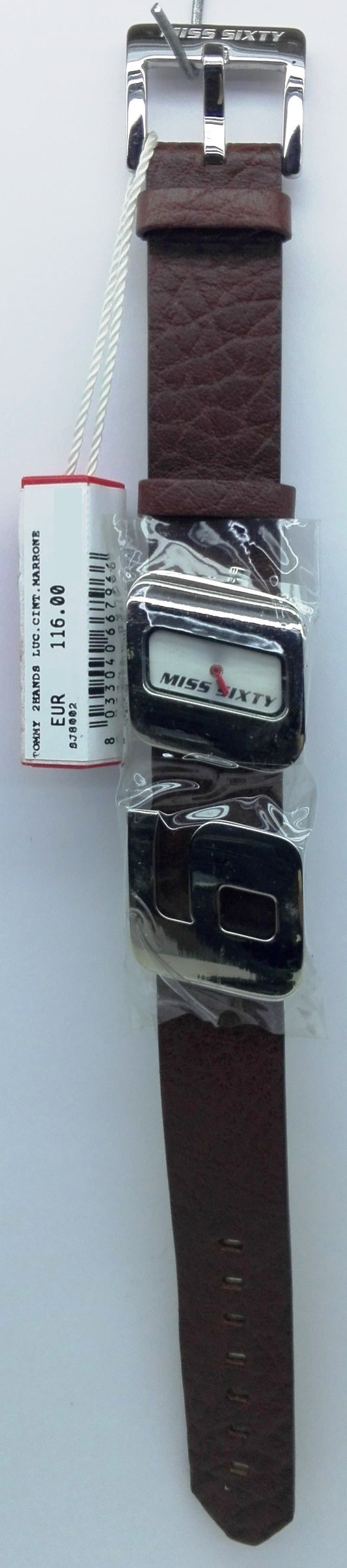 Miss Sixty Orologio SJ8002 Tommy 2 Hands Quadrante Argento Cinturino Marrone