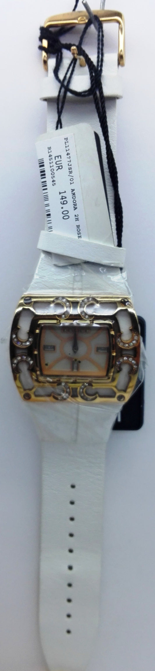 Police Orologgio PL11477JSR/01 Fast Lane Quadrante Oro Cinturino Bianco