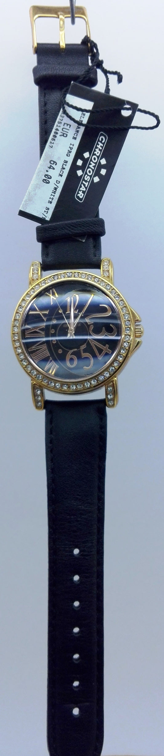 Cronostar Orologio R37514000517 Elegance Quadrante Nero Cinturino Nero