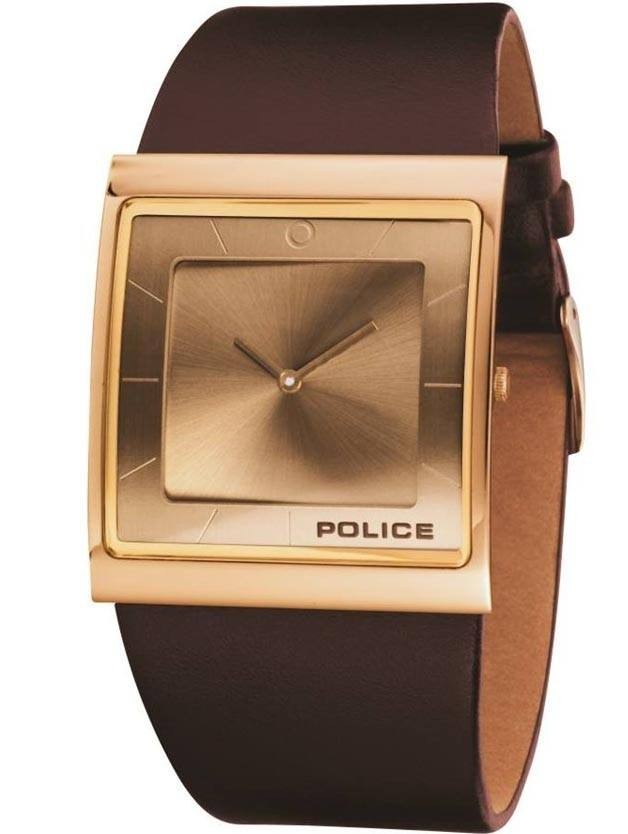 Police Orologgio Skyline PL.11916MSG / 06D7I Quadrante Champagne Cinturino Marrone