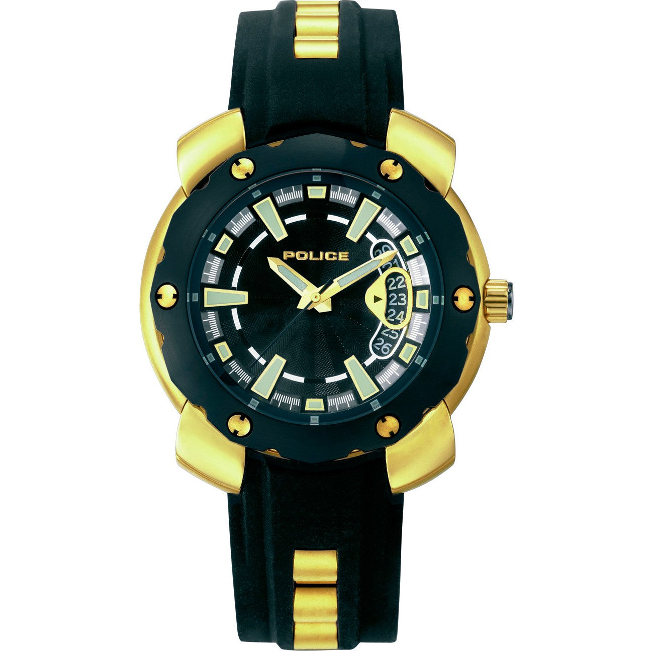 Police Orologgio Mens Citation X PL11624JSR/02 Quadrante Nero Cinturino Nero