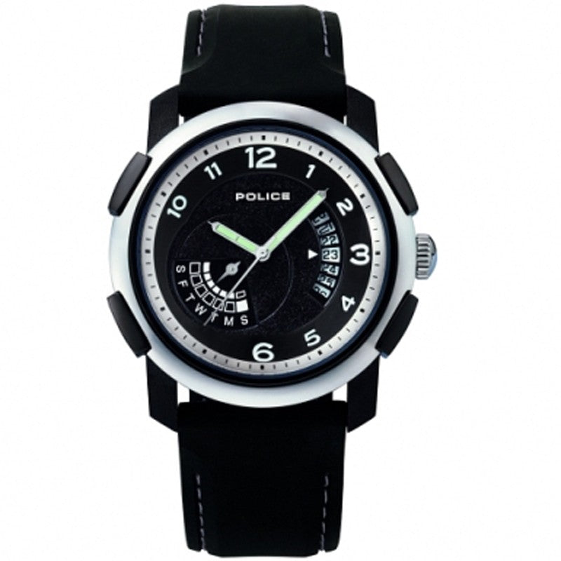 Police Orologgio Uomo Charger PL11597JST / 02 Quadrante Nero Cinturino Nero