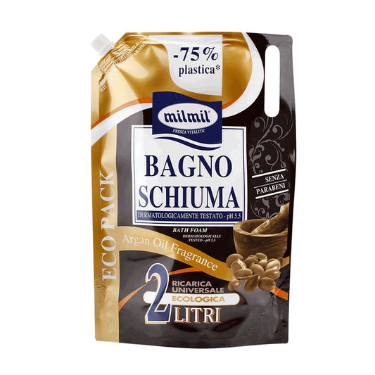 Milmil Bagno Schiuma Ricarica Argan Oil Fragance 2 Litri
