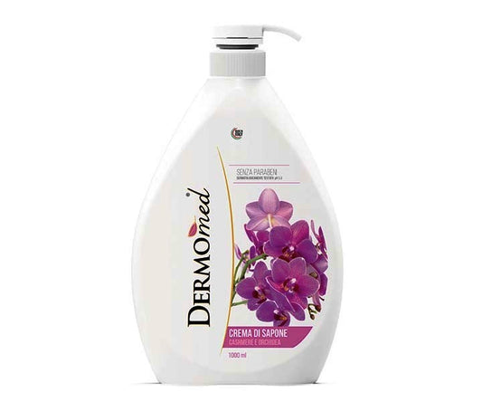 Dermomed Crema di Sapone Liq. Cashmere e Orchidea 1000 ml. Dispenser