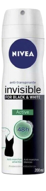 Nivea Deo. Spray Black & White Invisible Active 200 ml