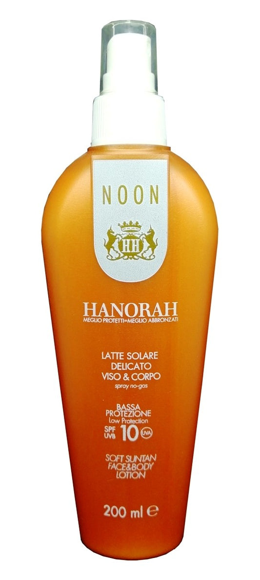 Hanorah Latte Solare Delicato Spray Viso e Corpo FPS 10 Bassa 200 ml