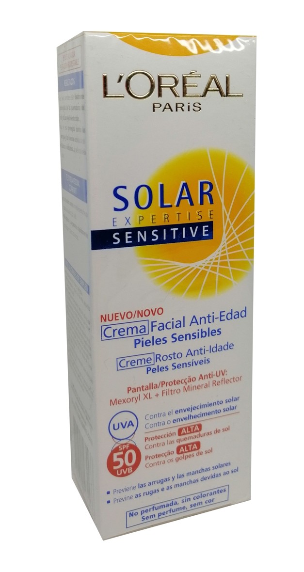 L'oreal Solar Sensitive Crema Viso SPF 50 Alta 75 ml