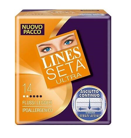 Lines Assorbenti Seta Ultra 14 Flussi Leggeri